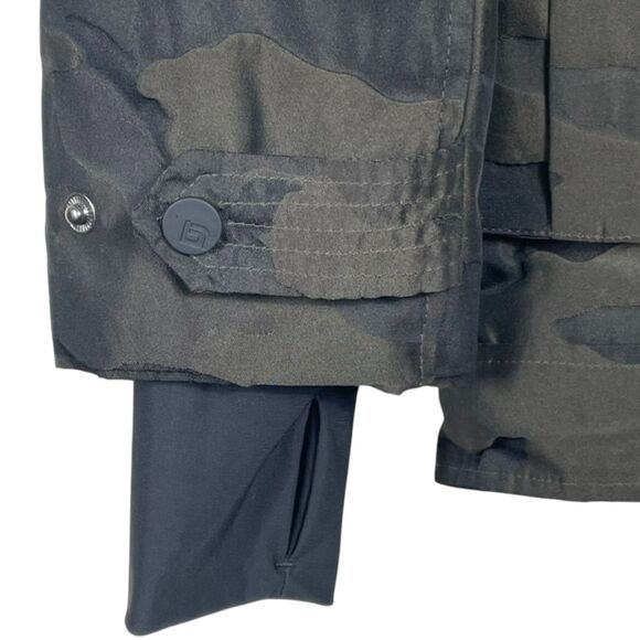 BLANC NOIR Camo Grenadier Utility Jacket Size XS Hooded Olive Green Jacquard EUC - Picture 8 of 16